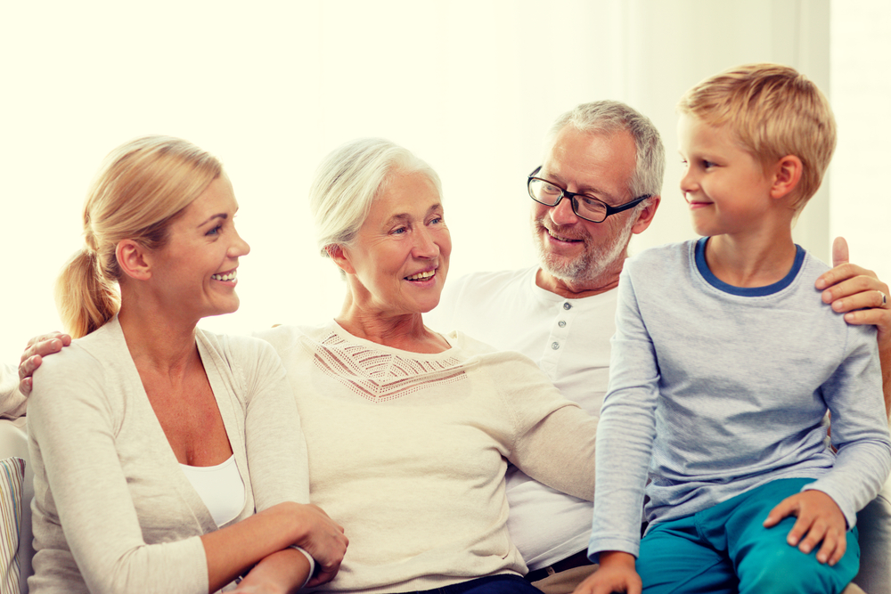 A family together at home